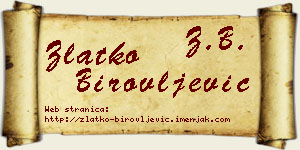 Zlatko Birovljević vizit kartica
